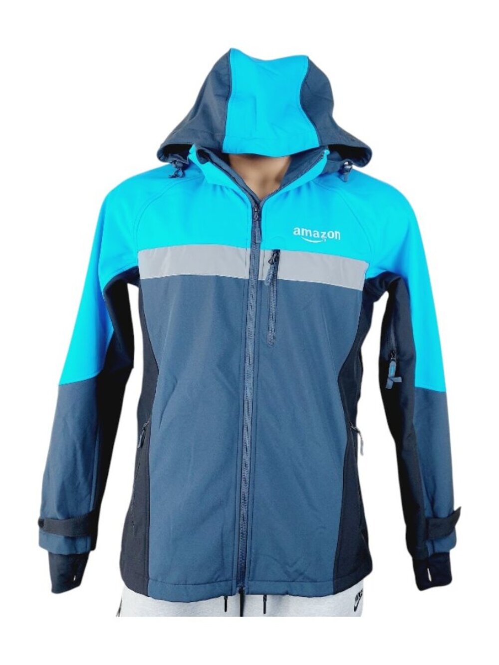 Amazon Men's Navy Black Luly Yang DSP Softshell Windbreaker Jacket Size S